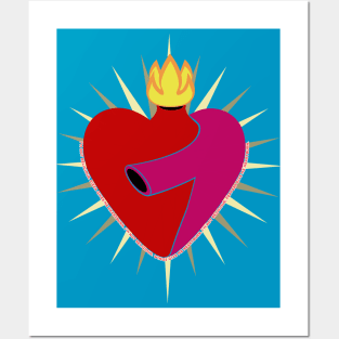 Burning Heart Posters and Art